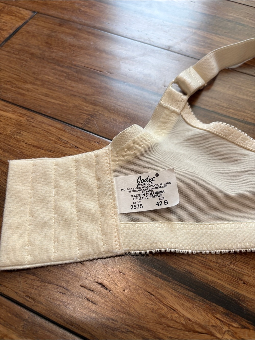 Jodee 2575 Beige Surgical Soft & Smooth Mastectomy Bra Size 42B Wireless - Picture 6 of 6